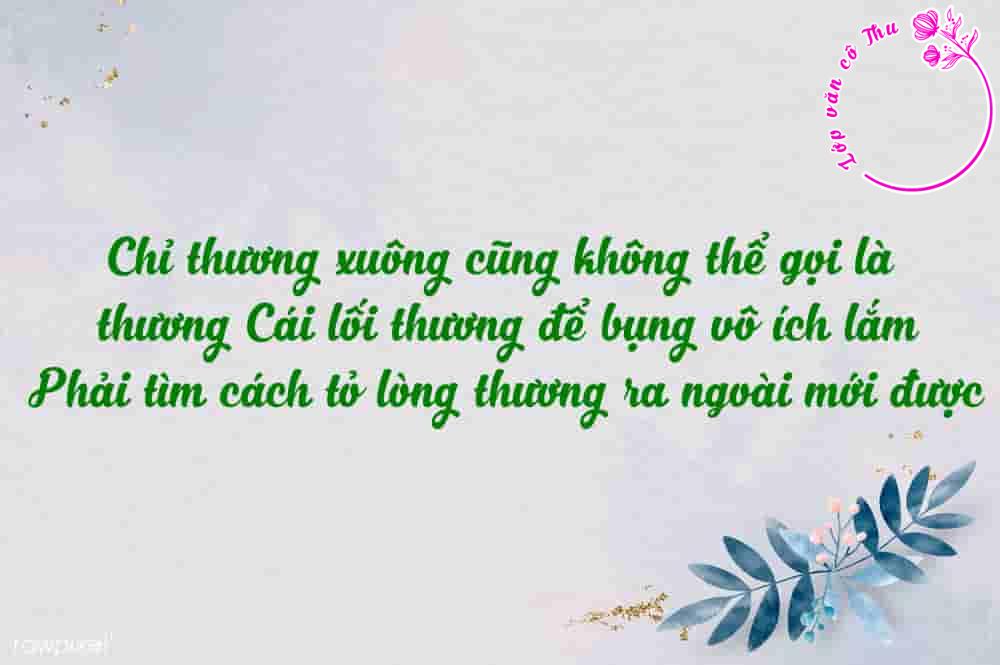 [NLXH] - Bàn về ý kiến "Chỉ thương suông cũng không thể gọi là thương. Cái lối thương để bụng vô ích lắm..."