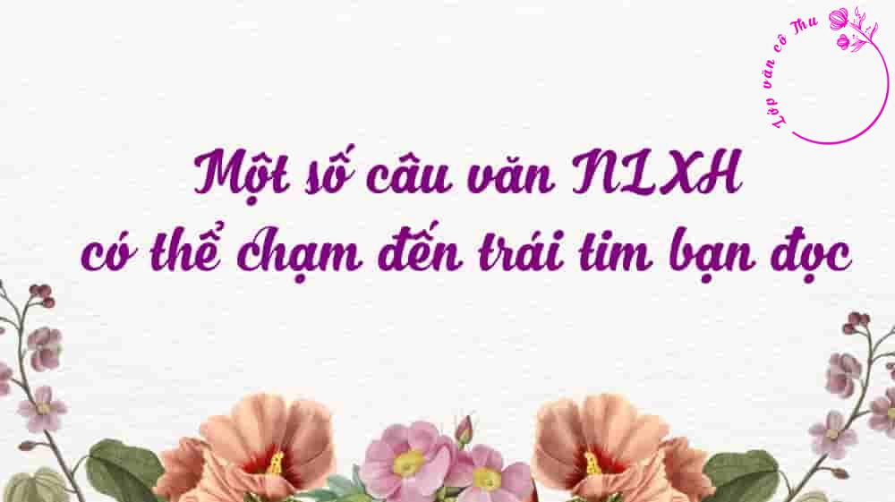 Một số câu văn hay làm sâu sắc cho bài NLXH