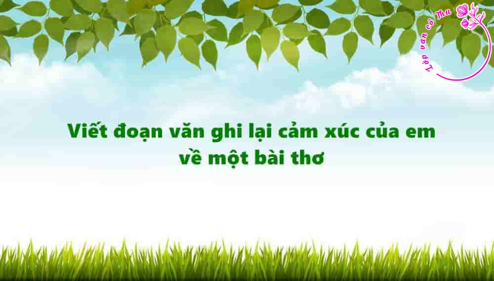 Hướng dẫn viết đoạn văn ghi lại cảm xúc về một bài thơ