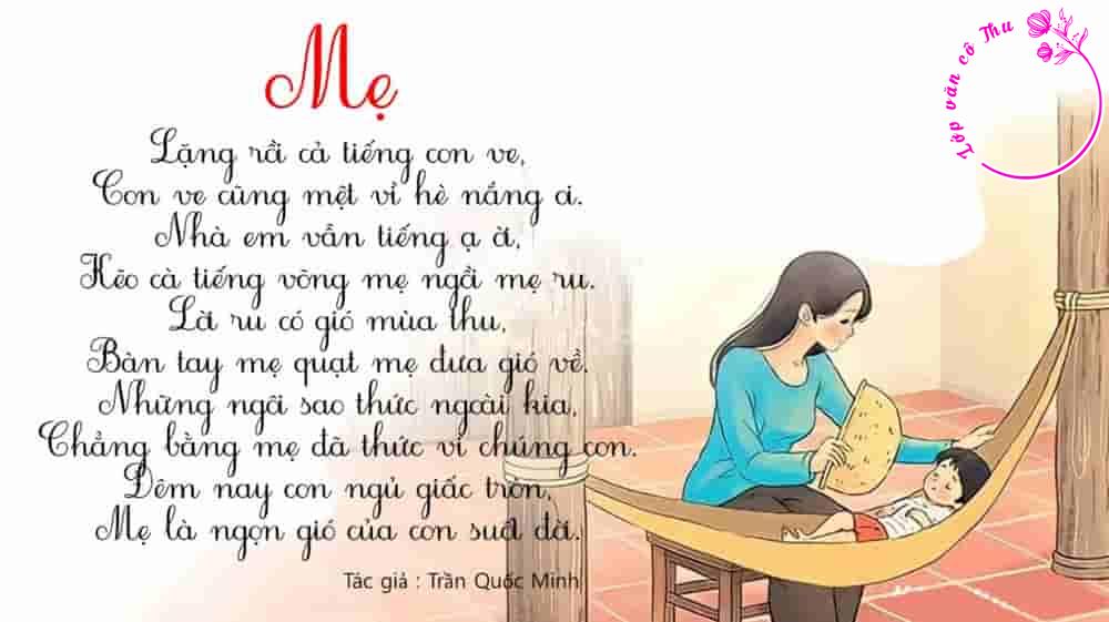 Viết đoạn văn ghi lại cảm nhận của em về đoạn thơ sau: "Những ngôi sao thức ngoài kia ... Mẹ là ngọn gió của con suốt đời."