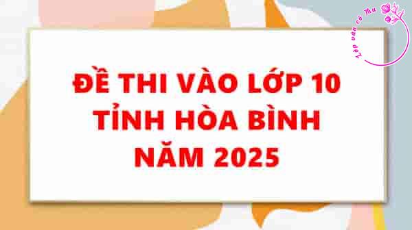 Đề thi vào lớp 10 tỉnh Hòa Bình năm 2025 (Có đáp án chính thức)